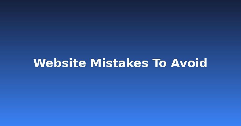 Avoid These 5 Website Mistakes & Win Online